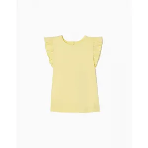 Zippy Παιδικό μπλουζάκι αμάνικο με βολάν Κίτρινο | Μπλουζάκια - Πουλόβερ - Γιλέκα πλεκτά - Πουκάμισα - Τοπ στο Fatsules