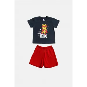 Dreams Σετ Παιδικές Πιτζάμες 'Hero' Κόκκινο Μπλε | Εσώρουχα - πιτζάμες για αγόρια στο Fatsules
