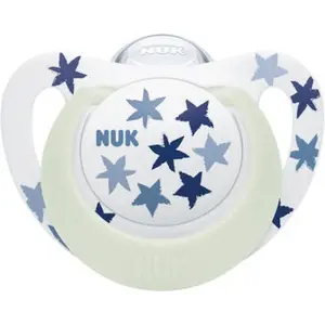 Πιπίλα Σιλικόνης NUK Star Night 6-18m Mπλε | Υγιεινή και Φροντίδα στο Fatsules