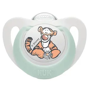 Πιπίλα Σιλικόνης NUK Star με θήκη και κρίκο 0-6 Μηνών Winnie Tiger | Υγιεινή και Φροντίδα στο Fatsules
