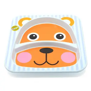 Παιδικό Πιάτο με Χωρίσματα Oops Bear 23728 | Σετ Φαγητού - Μπολ - Κουταλάκια στο Fatsules