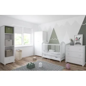 Κρεβάτι με συρτάρι Just Baby Pumba White + Δώρο στρώμα | Βρεφικό και παιδικό Δωμάτιο  στο Fatsules