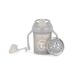 Εκπαιδευτικό κύπελλο Twistshake Mini Cup 230ml 4+Μηνών Pastel Grey Με μίξερ φρούτων | Βρεφανάπτυξη στο Fatsules