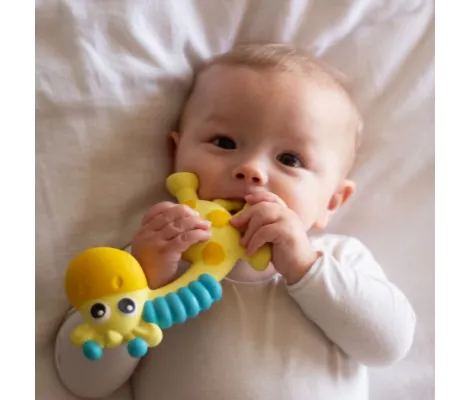 Δροσιστικός κρίκος οδοντοφυΐας Playgro Squeak and Soothe Natural Teether | Παιδικά παιχνίδια στο Fatsules