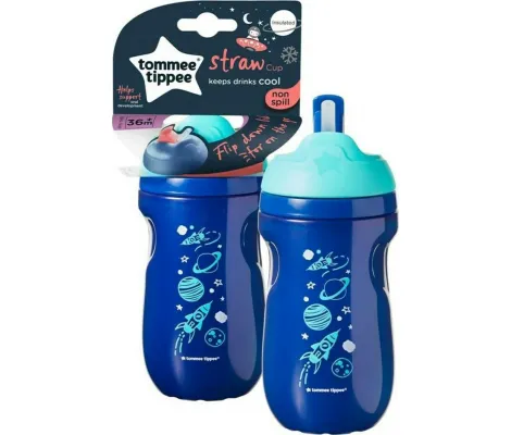 Παγούρι με καλαμάκι Tommee Tippee 260ml 12m+ Blue Space Μπλε | Back to School στο Fatsules