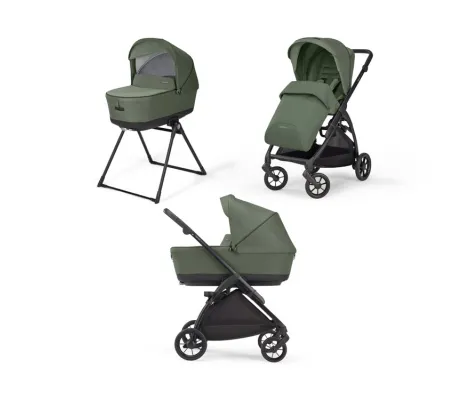 Σύστημα μεταφοράς Inglesina Electa Duo χρώμα Tribeca Green με σκελετό Total Black | Πολυκαρότσια 2 σε 1 στο Fatsules