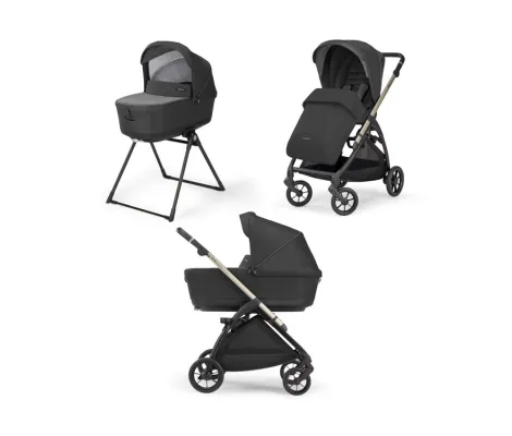 Σύστημα μεταφοράς Inglesina Electa Duo χρώμα Upper Black με σκελετό Iridio Black | Πολυκαρότσια 2 σε 1 στο Fatsules