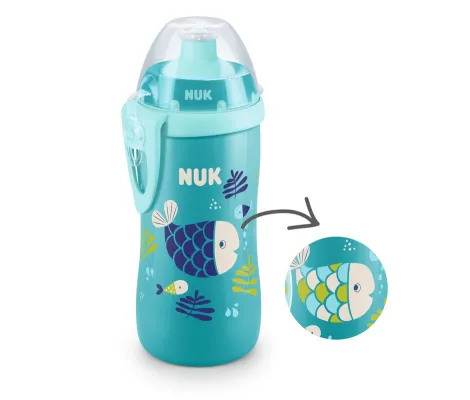 NUK Junior Cup Chameleon 300ml Με Καπάκι Push-Pull 18m+ | Θερμός υγρών και παγουρίνα στο Fatsules