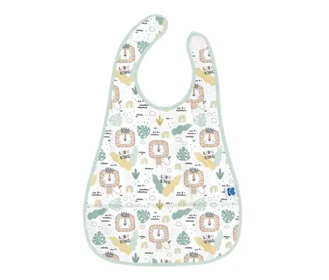 Αδιάβροχη σαλιάρα Kikka Boo EVA Savanna Pattern Mint | Σαλιάρες Φαγητού στο Fatsules