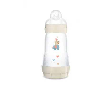 Μπιμπερό Πλαστικό MAM Easy Start Anti-Colic  Θηλή Σιλικόνης 2m+ Εκρού 260ml | Μπιμπερό - Θηλές στο Fatsules