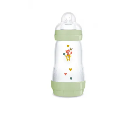 Μπιμπερό Πλαστικό MAM Easy Start Anti-Colic  Θηλή Σιλικόνης 2m+ Πράσινο 260ml | Μπιμπερό - Θηλές στο Fatsules