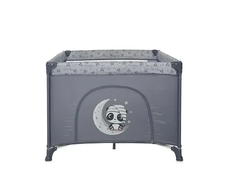 Παρκοκρέβατο Lorelli Playground Τετράγωνο 100x100cm Cool Grey Pandas 1008059_G | Παιδικά Παρκοκρέβατα στο Fatsules