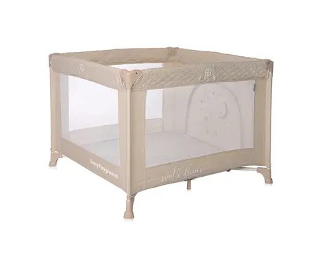 Παρκοκρέβατο Lorelli Sunny Playground Τετράγωνο 100x100cm Fog Beige Star 1008060_B | Παιδικά Παρκοκρέβατα στο Fatsules