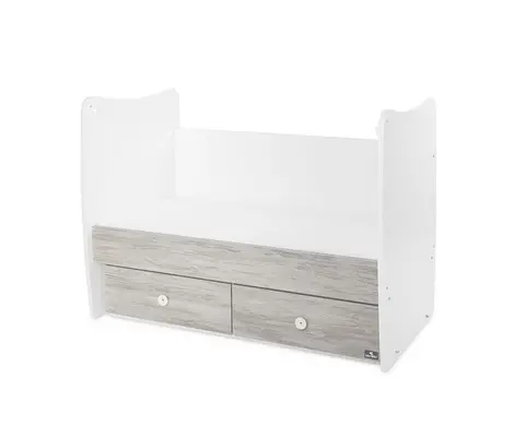 Βρεφικό Κρεβάτι Lorelli Matrix 60x120 New White/Artwood 0600043 + Δώρο 15€ | Πολυμορφικά Κρεβάτια στο Fatsules