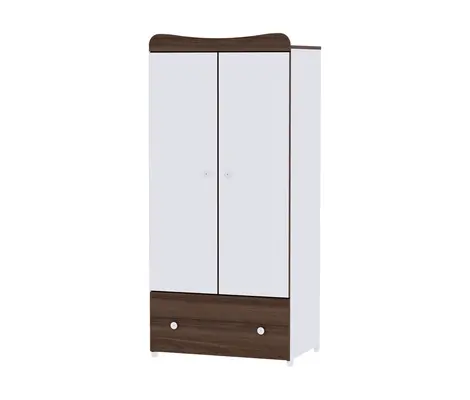 Ντουλάπα Lorelli Exclusive White/Walnut 0120026 | Ντουλάπες στο Fatsules