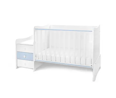 Πολυμορφικό Κρεβάτι Lorelli Maxi Plus 70x160 White/Baby Blue 0580039 + Δώρο 35€ | Βρεφικά προεφηβικά κρεβάτια στο Fatsules