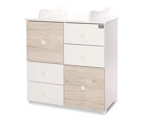 Συρταριέρα Lorelli Cupboard New White/Light Oak 0110045 | Συρταριέρες στο Fatsules