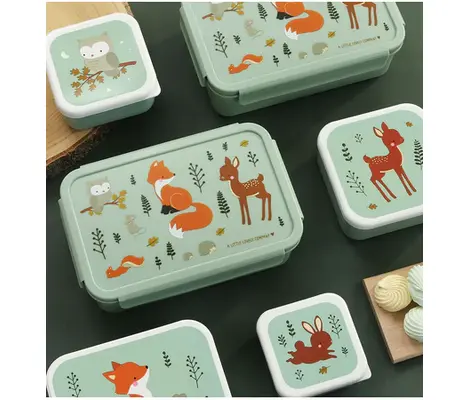 Δοχείο Φαγητού A Little Lovely Company Bento Lunchbox Forest Friends Πράσινο | Φαγητοδοχεία - Θερμός φαγητού στο Fatsules