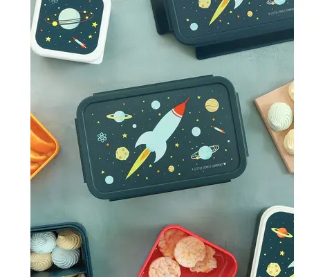 Δοχείο Φαγητού A Little Lovely Company Bento Lunchbox Space Πράσινο | Φαγητοδοχεία - Θερμός φαγητού στο Fatsules