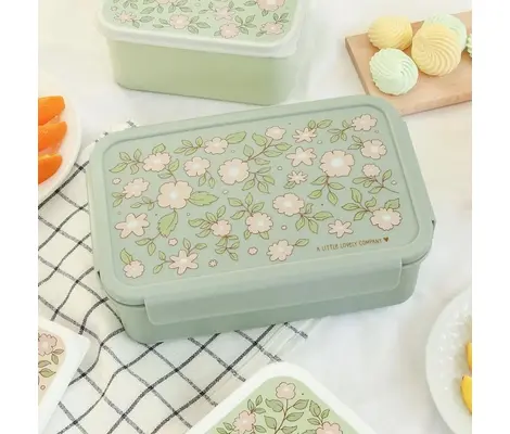 Δοχείο Φαγητού A Little Lovely Company Bento Lunch Box Blossoms Sage | ΚΑΛΟΚΑΙΡΙΝΑ στο Fatsules