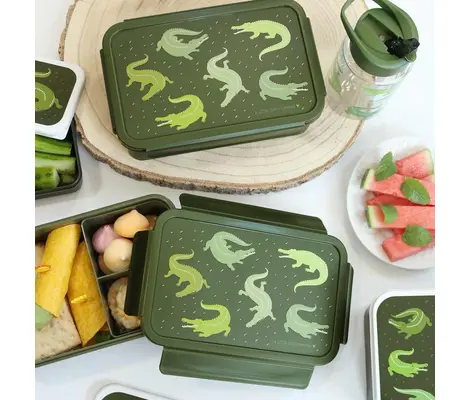 Δοχείο Φαγητού A Little Lovely Company Bento Lunch Box Crocodiles | ΚΑΛΟΚΑΙΡΙΝΑ στο Fatsules