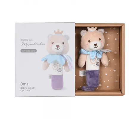 Κουδουνίστρα Bebe Stars Teddy Flower Rattle Μαλακή | Βρεφικές Κουδουνίστρες - Μασητικά στο Fatsules