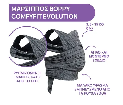 Μάρσιπος Chicco Boppy Comfy Evolution Grey | Μάρσιποι στο Fatsules