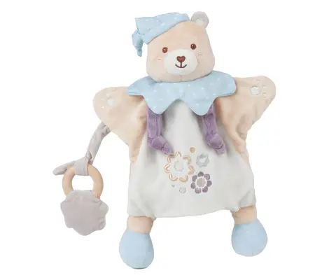 Πανάκι Νάνι Bebe Stars Teddy Flower Nani Cuddle & Puppet | Βρεφικά παιχνίδια έως 18 μηνών στο Fatsules