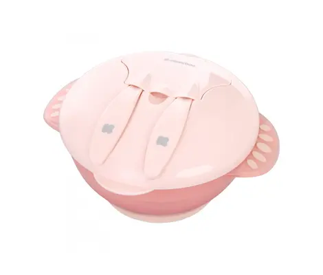 Μπολ Kikka Boo Feed-me-up 4in1 με Πιρούνι και Κουτάλι Pink | Σετ Φαγητού - Μπολ - Κουταλάκια στο Fatsules