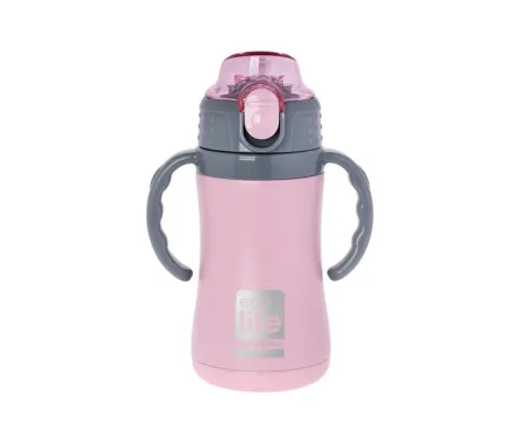 Ανοξείδωτος μεταλλικός θερμός Ecolife 300ml Pink | Παγούρια - Θερμός στο Fatsules