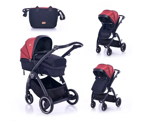 Πολυκαρότσι 2 σε 1 Lorelli Adria Black&Red | Πολυκαρότσια 2 σε 1 στο Fatsules