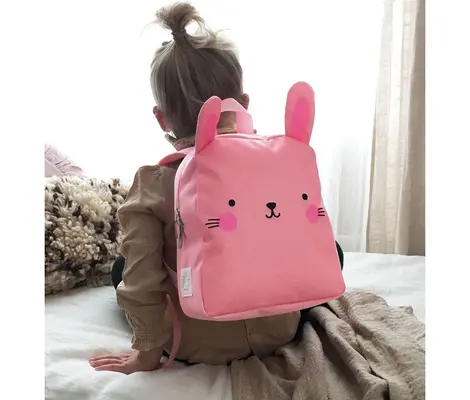 Τσάντα πλάτης A Little Lovely Company Bunny Pink | Back to School στο Fatsules