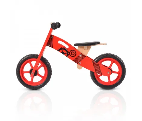 Ξύλινο ποδηλατάκι ισορροπίας Cangaroo Moni Toys Wooden balance bike Red | Παιδικά παιχνίδια στο Fatsules