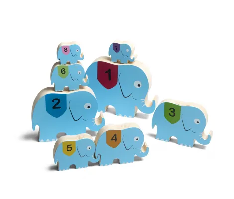 Ξύλινο εκπαιδευτικό παιχνίδι BS TOYS Circus Elephants | Παιδικά παιχνίδια στο Fatsules