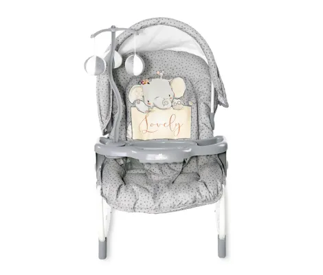 Βρεφικό ρηλάξ Lorelli Baby Rocker Dream Time Grey Elephant | Βρεφικά Ρηλάξ στο Fatsules