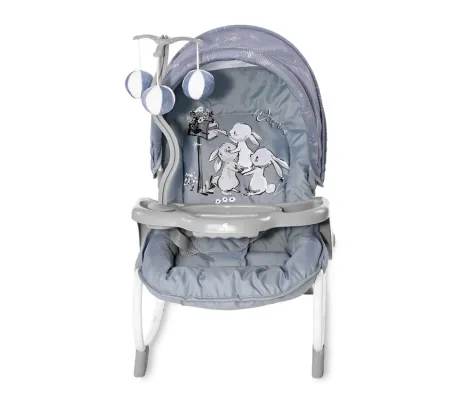 Βρεφικό ρηλάξ Lorelli Baby Rocker Dream Time Silver Blue Rabbits | Βρεφικά Ρηλάξ στο Fatsules