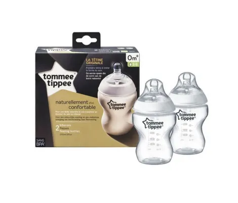 Σετ 2 τεμ. Πλαστικό μπιμπερό 260ml Tommee Tippee Closer to Nature Μικρής Ροής | Μπιμπερό - Θηλές στο Fatsules