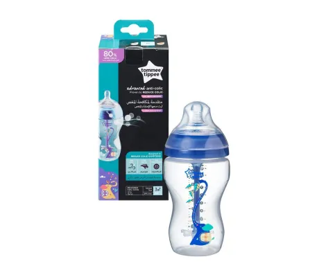 Anti-Colic μπιμπερό 340ml Tommee Tippee Μέτριας Ροής Μπλε με σχέδιο | Μπιμπερό - Θηλές στο Fatsules