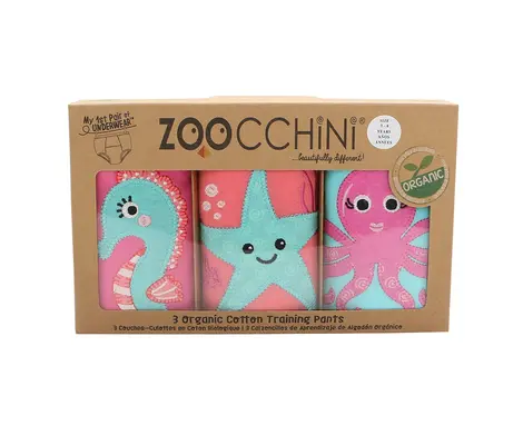 Εκπαιδευτικά βρακάκια Zoocchini Ocean Pals Pink | Εσώρουχα - Κάλτσες- Kαλσόν στο Fatsules